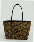 Large Nylon Reversible Tote - Leopard Mix