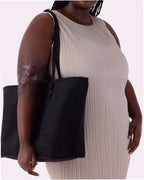 Large Nylon Reversible Tote - Leopard Mix