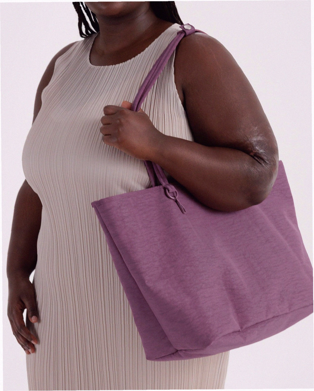 Large Nylon Reversible Tote - Wild Plum Mix
