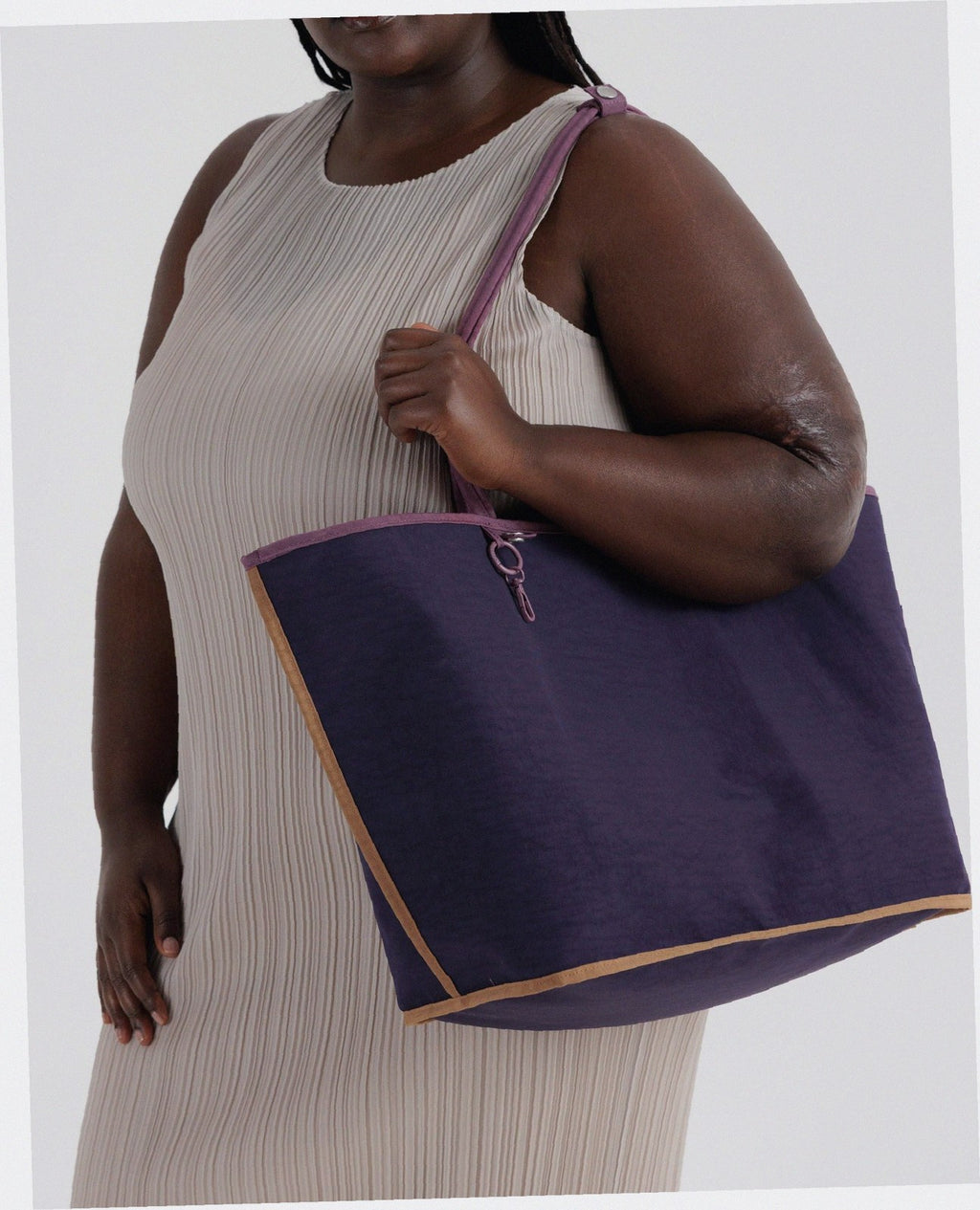 Large Nylon Reversible Tote - Wild Plum Mix