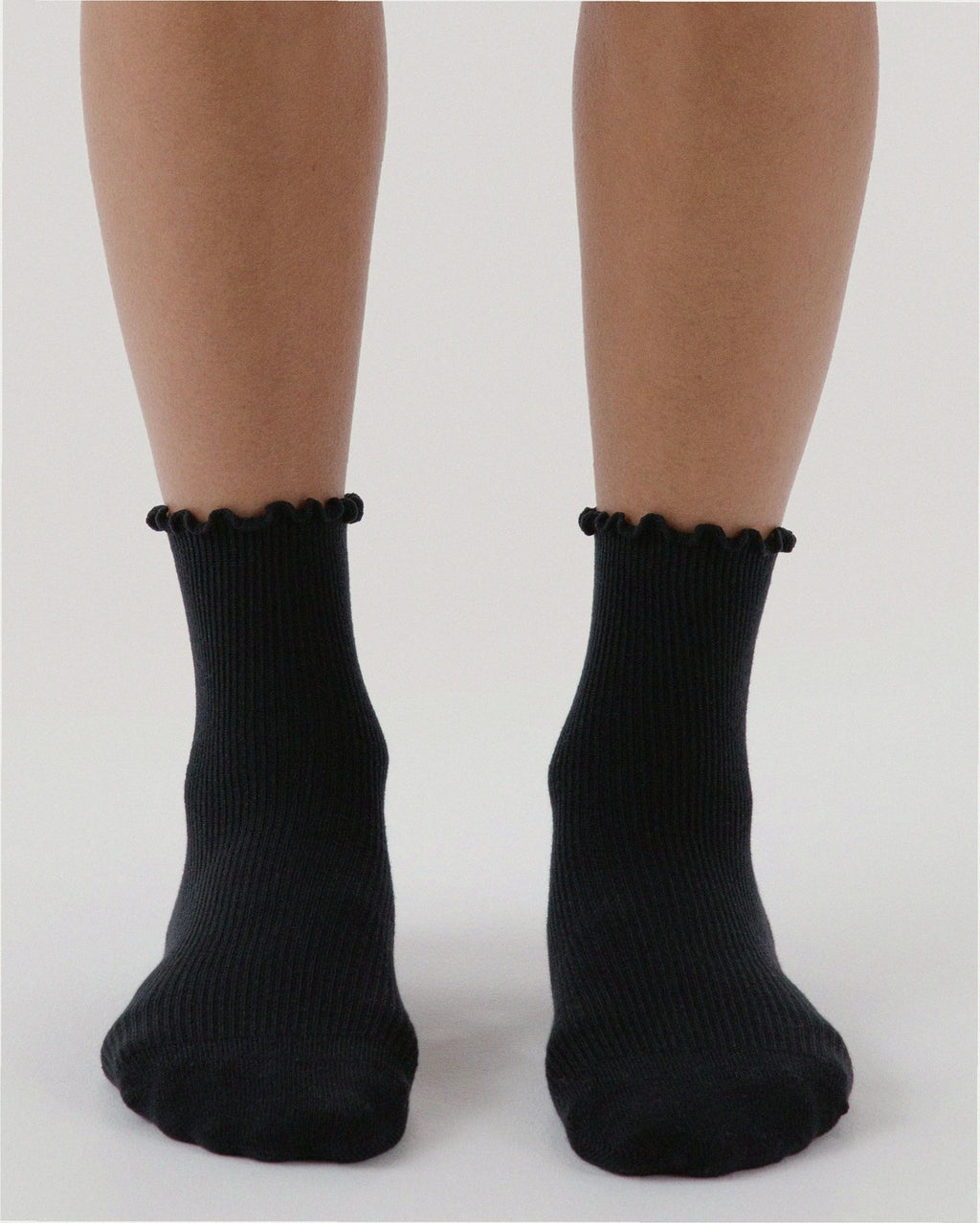 Lettuce Edge Sock Set of 2 - Black