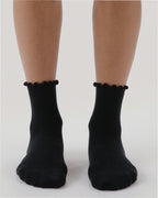 Lettuce Edge Sock Set of 2 - Black
