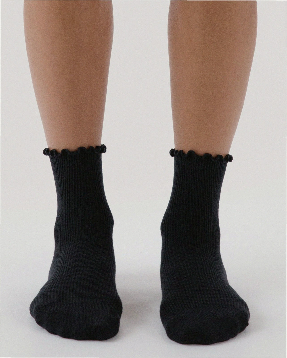 Lettuce Edge Sock Set of 2 - Black