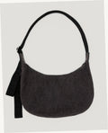 Denim Crescent Bag - Washed Black Denim
