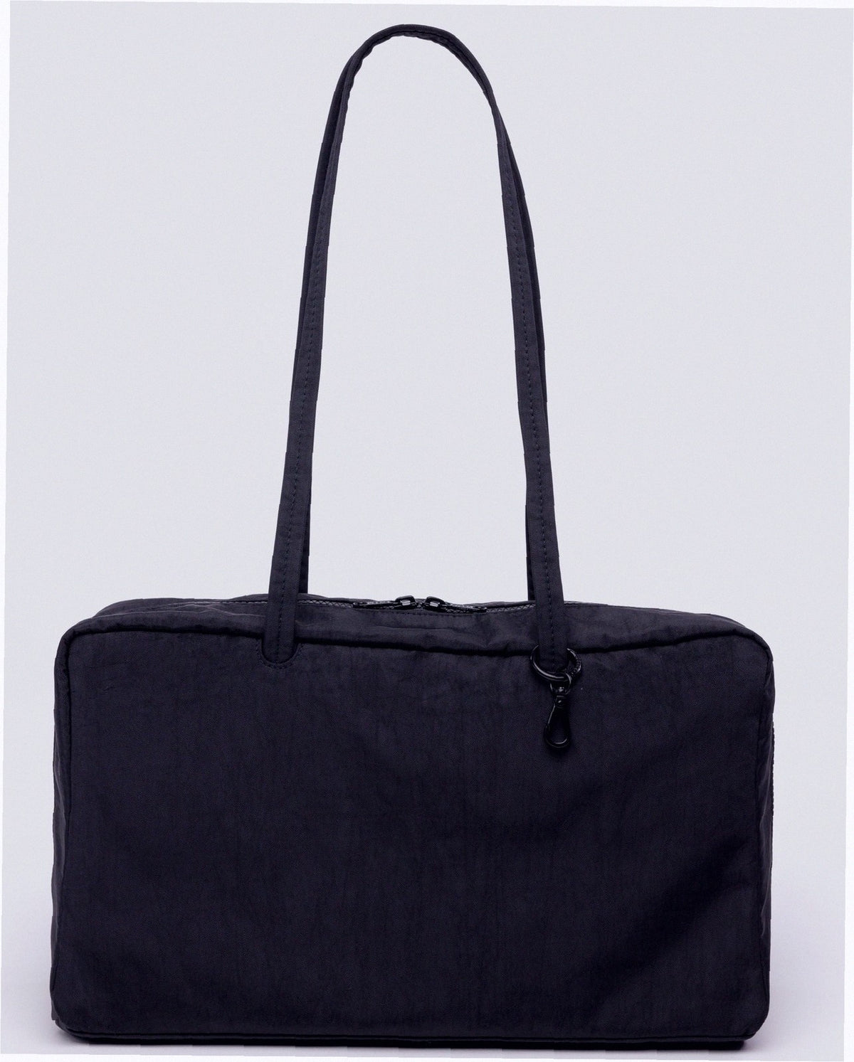 Medium Nylon Bowler Bag - Black