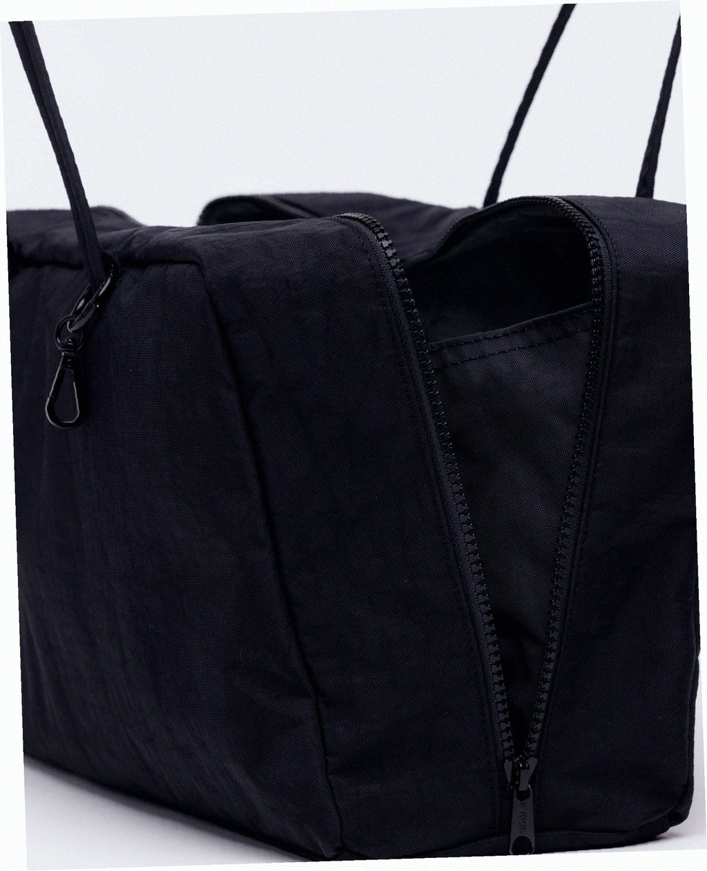 Medium Nylon Bowler Bag - Black