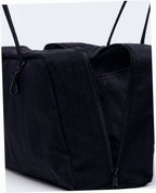 Medium Nylon Bowler Bag - Black