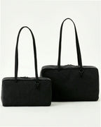 Medium Nylon Bowler Bag - Black