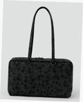 Medium Nylon Bowler Bag - Charcoal Ditsy Floral
