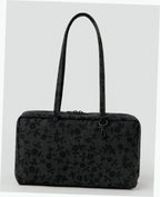 Medium Nylon Bowler Bag - Charcoal Ditsy Floral
