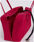 Medium Nylon Bowler Bag - Cherry