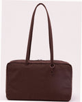 Medium Nylon Bowler Bag - Coffee
