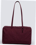 Medium Nylon Bowler Bag - Mahogany