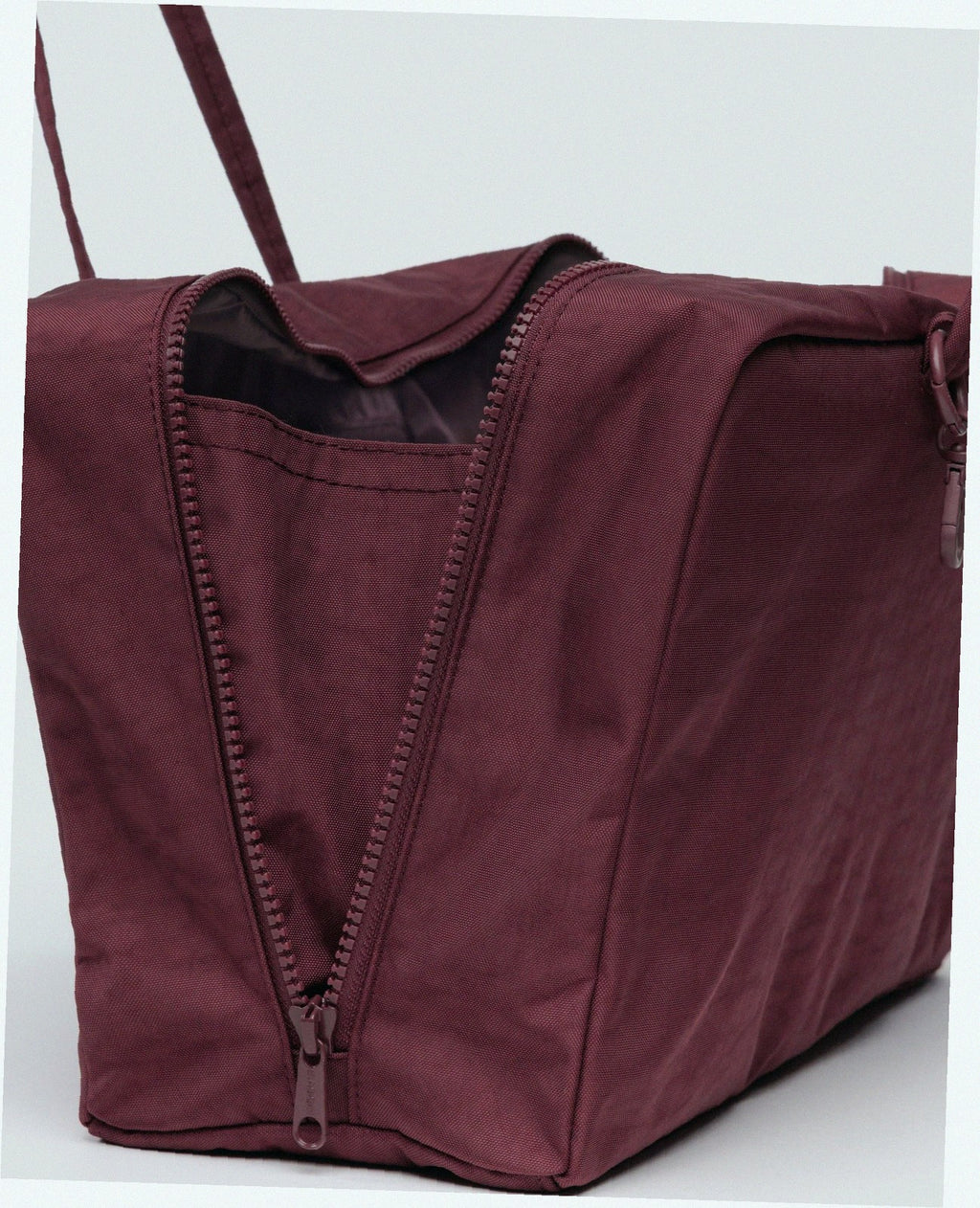 Medium Nylon Bowler Bag - Mahogany