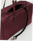Medium Nylon Bowler Bag - Mahogany