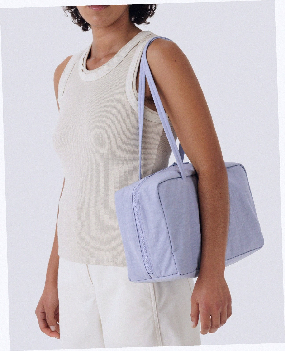 Medium Nylon Bowler Bag - Mist