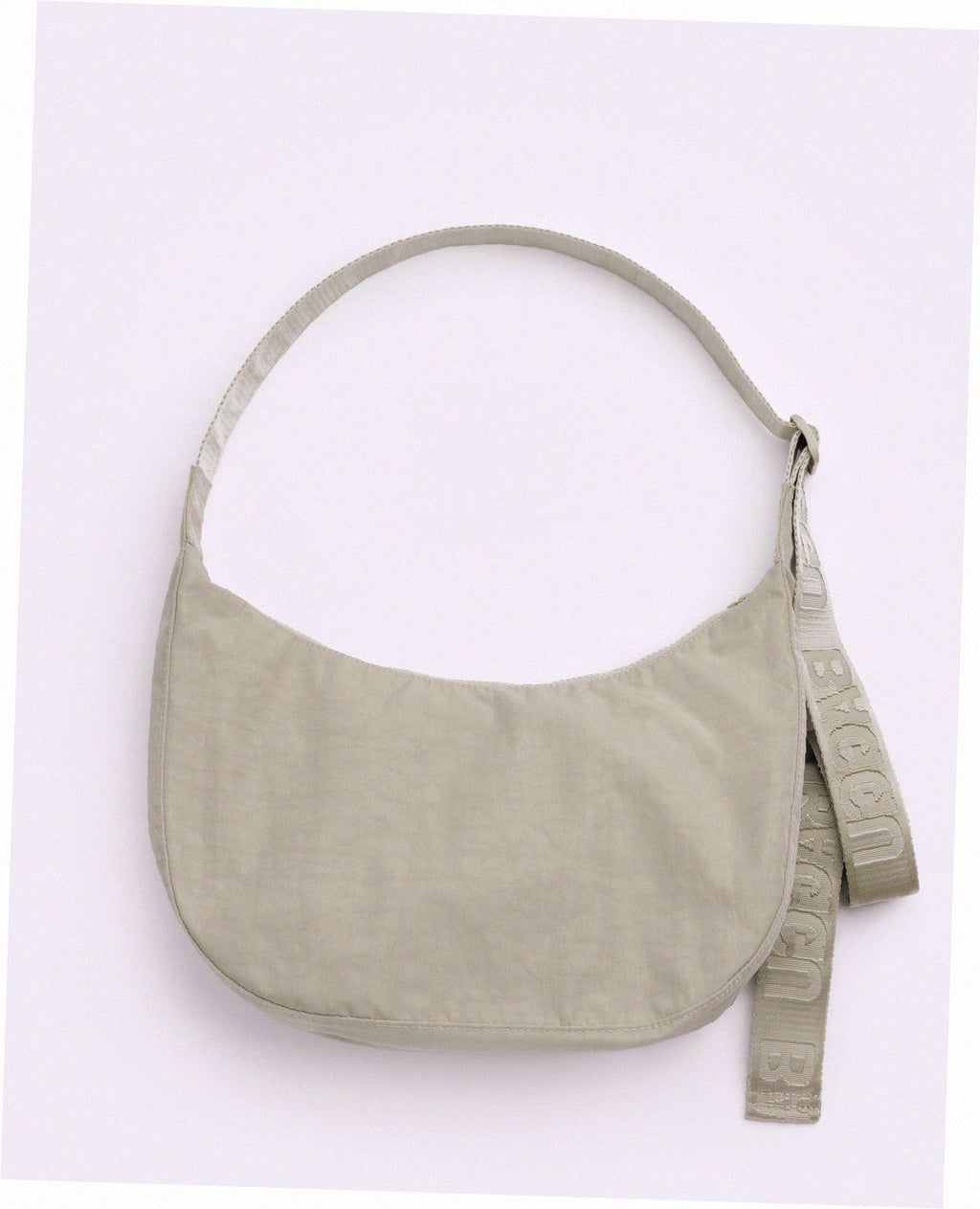 Medium Nylon Crescent Shoulder Bag - Celadon