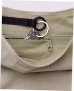 Medium Nylon Crescent Shoulder Bag - Celadon