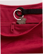 Medium Nylon Crescent Shoulder Bag - Cherry