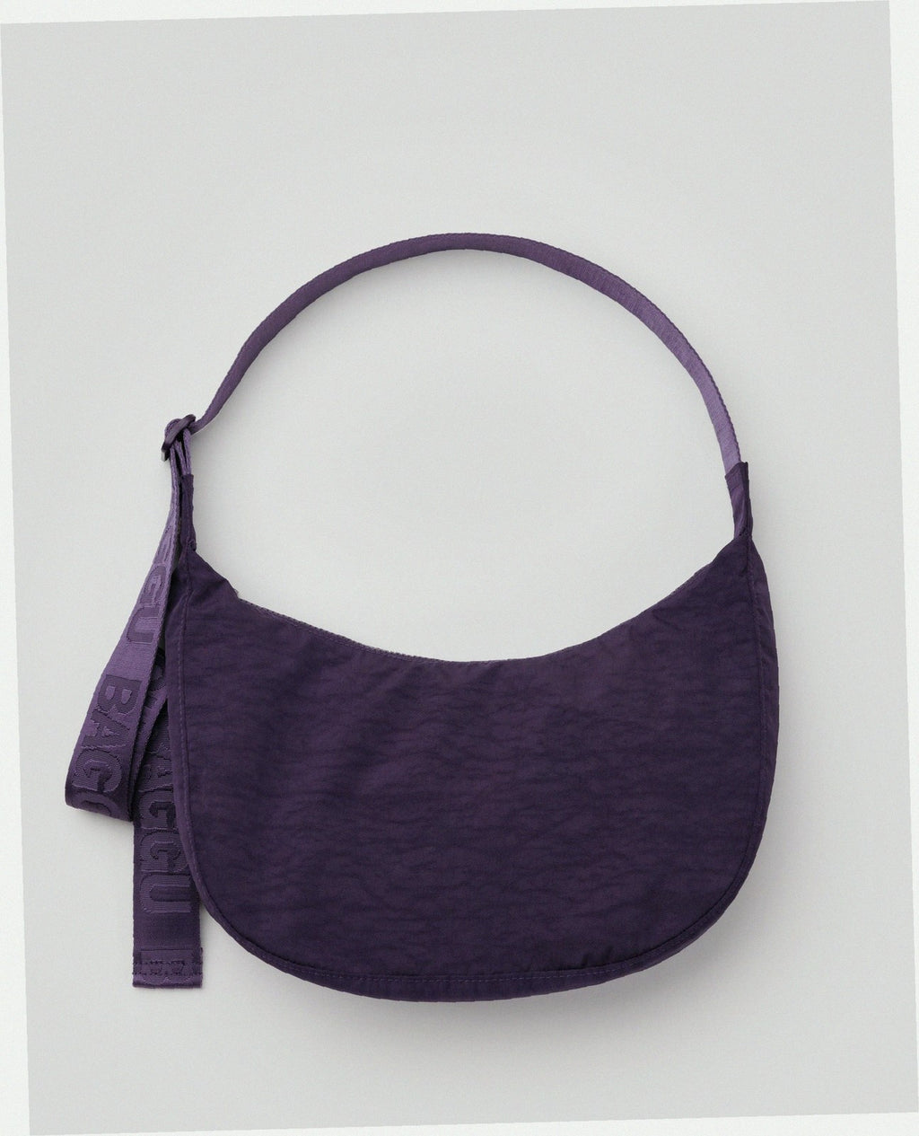 Medium Nylon Crescent Shoulder Bag - Fig