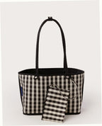 Medium Nylon Reversible Tote - Black Mix