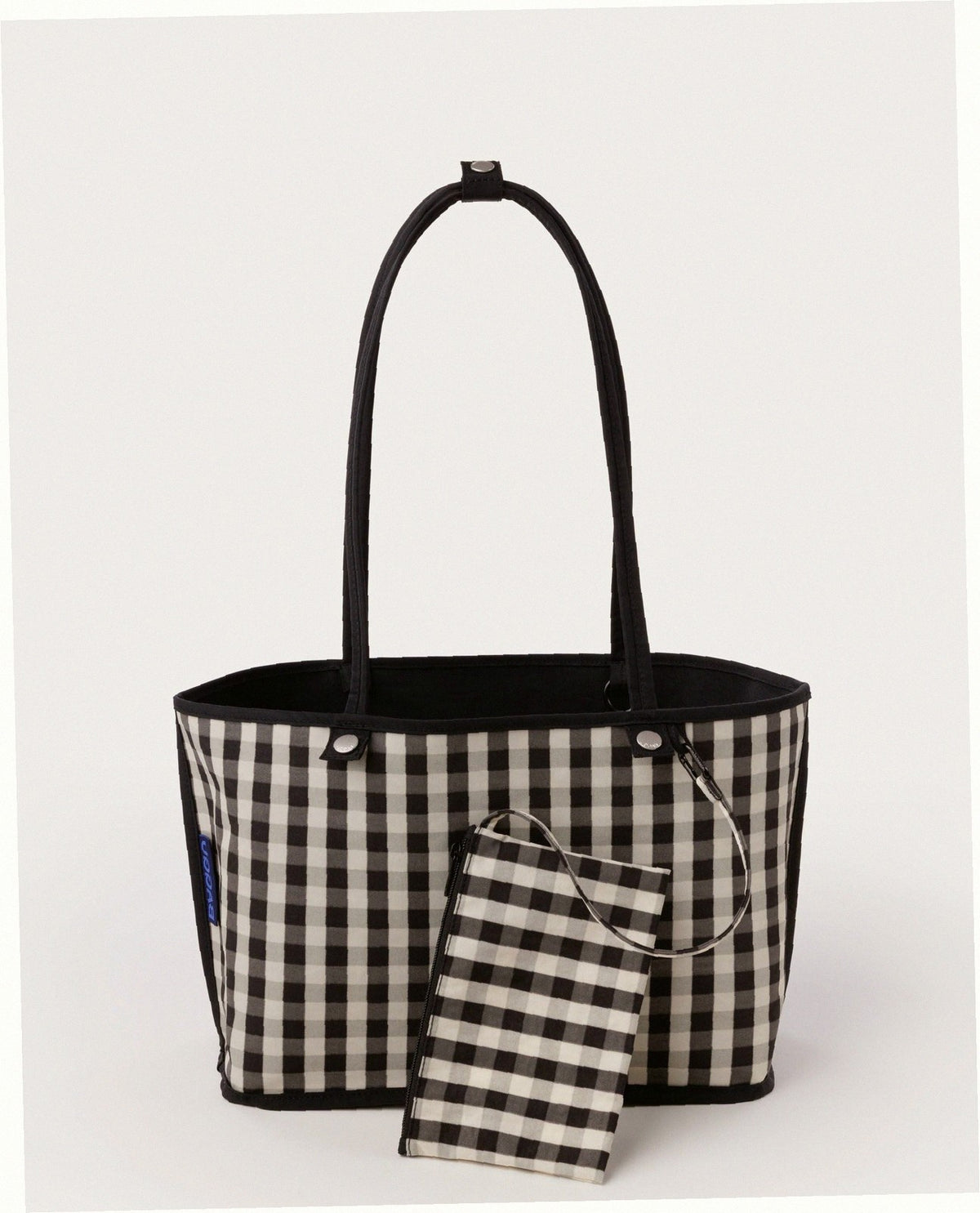 Medium Nylon Reversible Tote - Black Mix