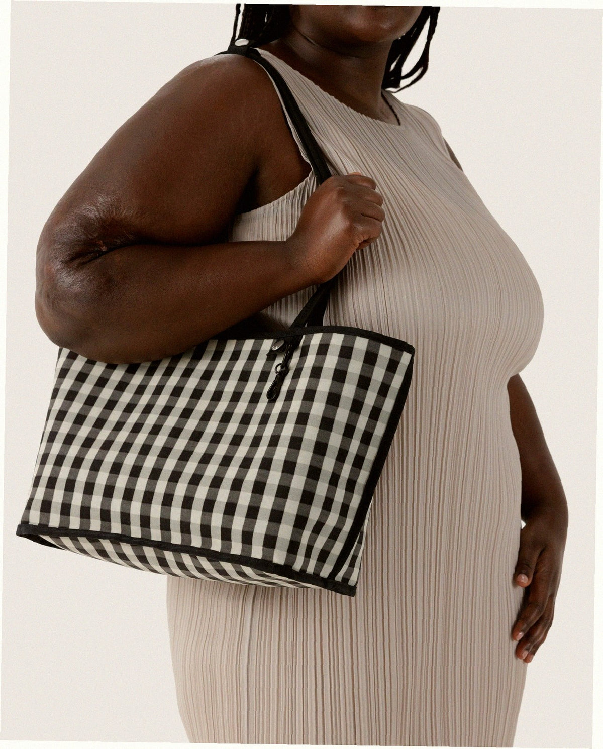 Medium Nylon Reversible Tote - Black Mix
