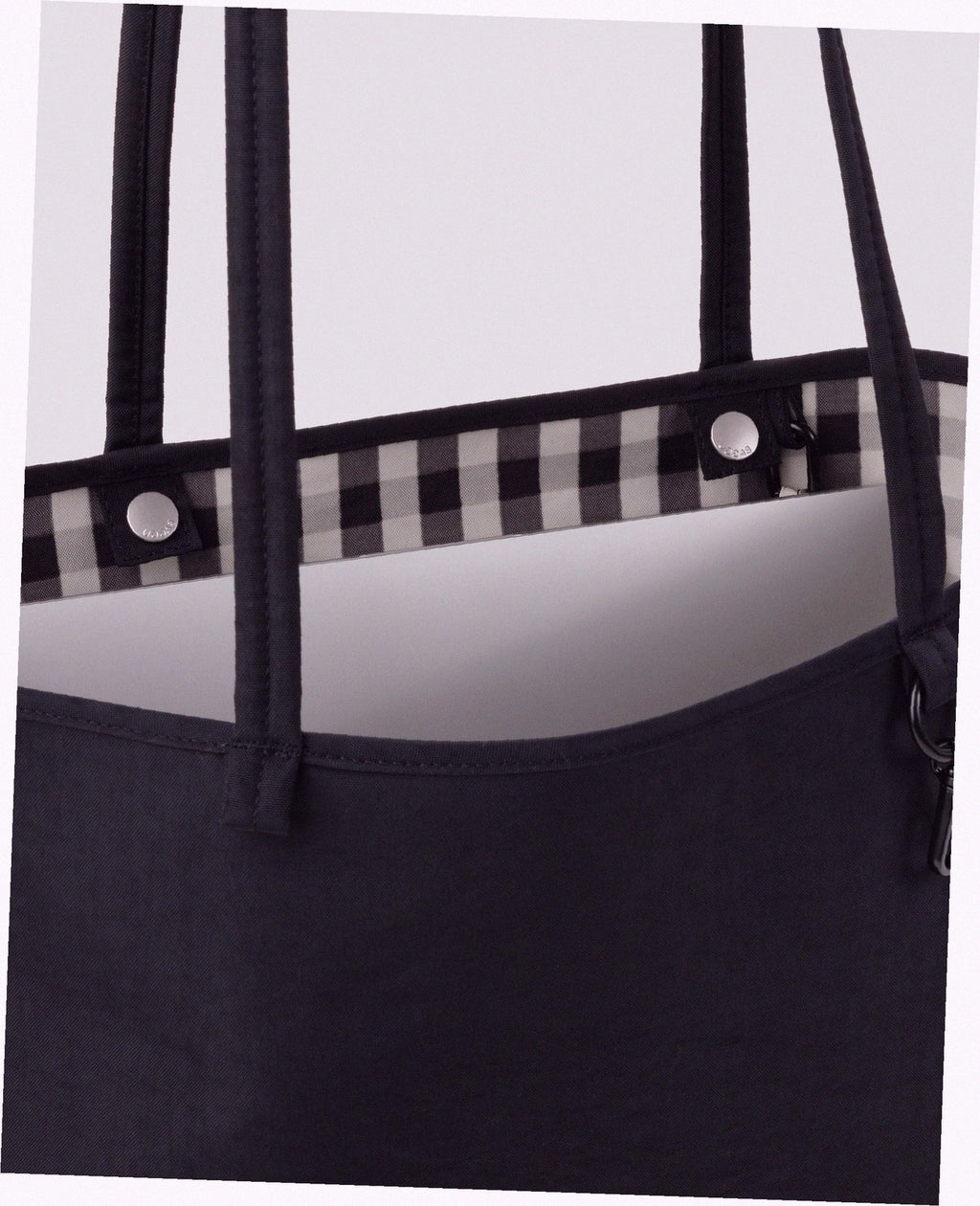 Medium Nylon Reversible Tote - Black Mix