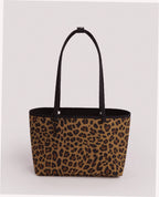 Medium Nylon Reversible Tote - Leopard Mix