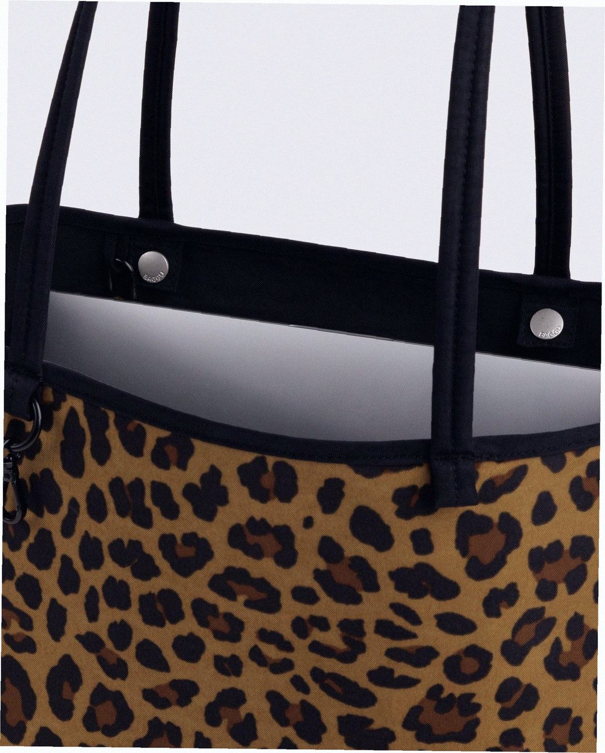 Medium Nylon Reversible Tote - Leopard Mix