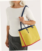 Medium Nylon Reversible Tote - Navy Mix