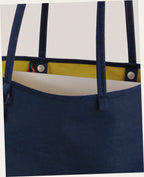 Medium Nylon Reversible Tote - Navy Mix