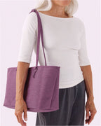 Medium Nylon Reversible Tote - Wild Plum Mix
