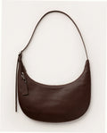 Recycled Leather Flat Crescent - Brown