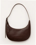 Recycled Leather Flat Crescent - Brown