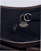 Recycled Leather Flat Crescent - Brown