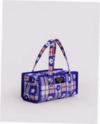 Mini Nylon Market Bag - Market Plaid Blue
