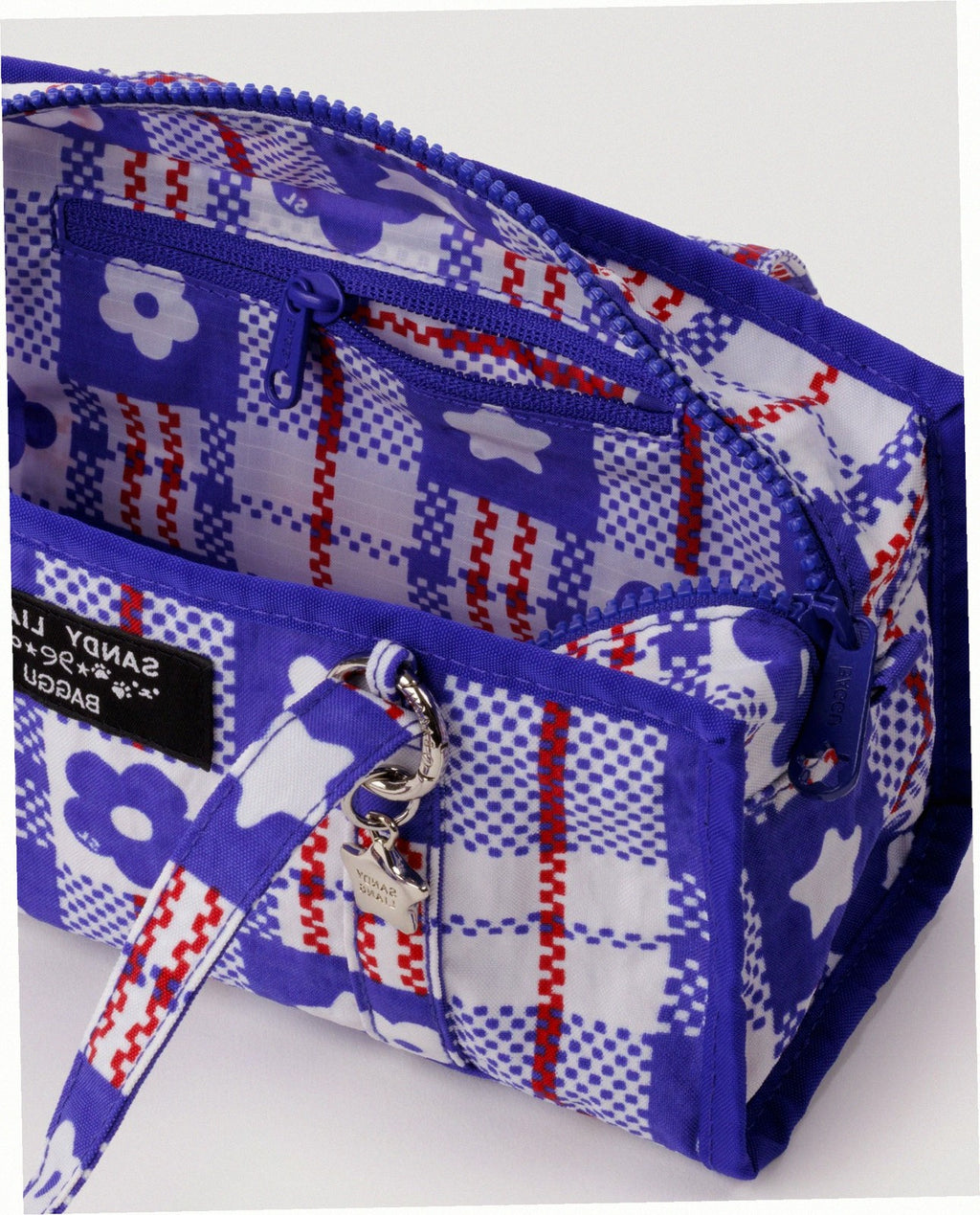 Mini Nylon Market Bag - Market Plaid Blue