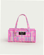 Mini Nylon Market Bag - Market Plaid Pink