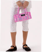 Mini Nylon Market Bag - Market Plaid Pink