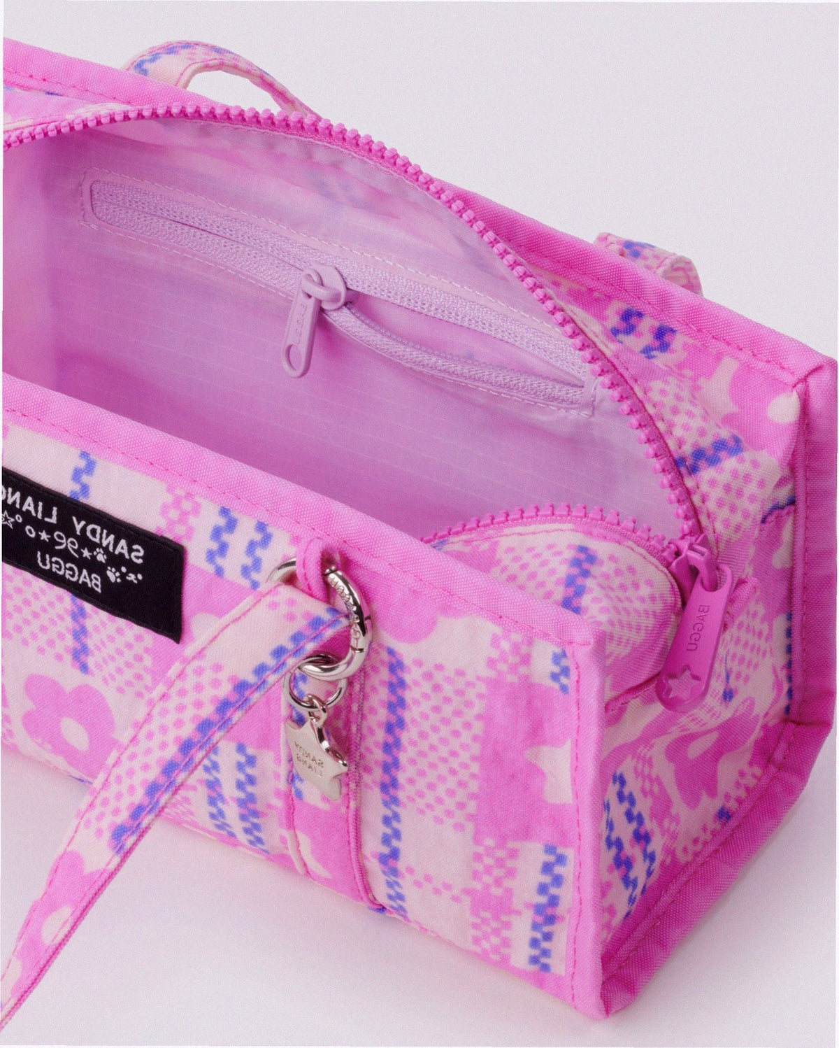 Mini Nylon Market Bag - Market Plaid Pink