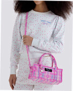 Mini Nylon Market Bag - Market Plaid Pink