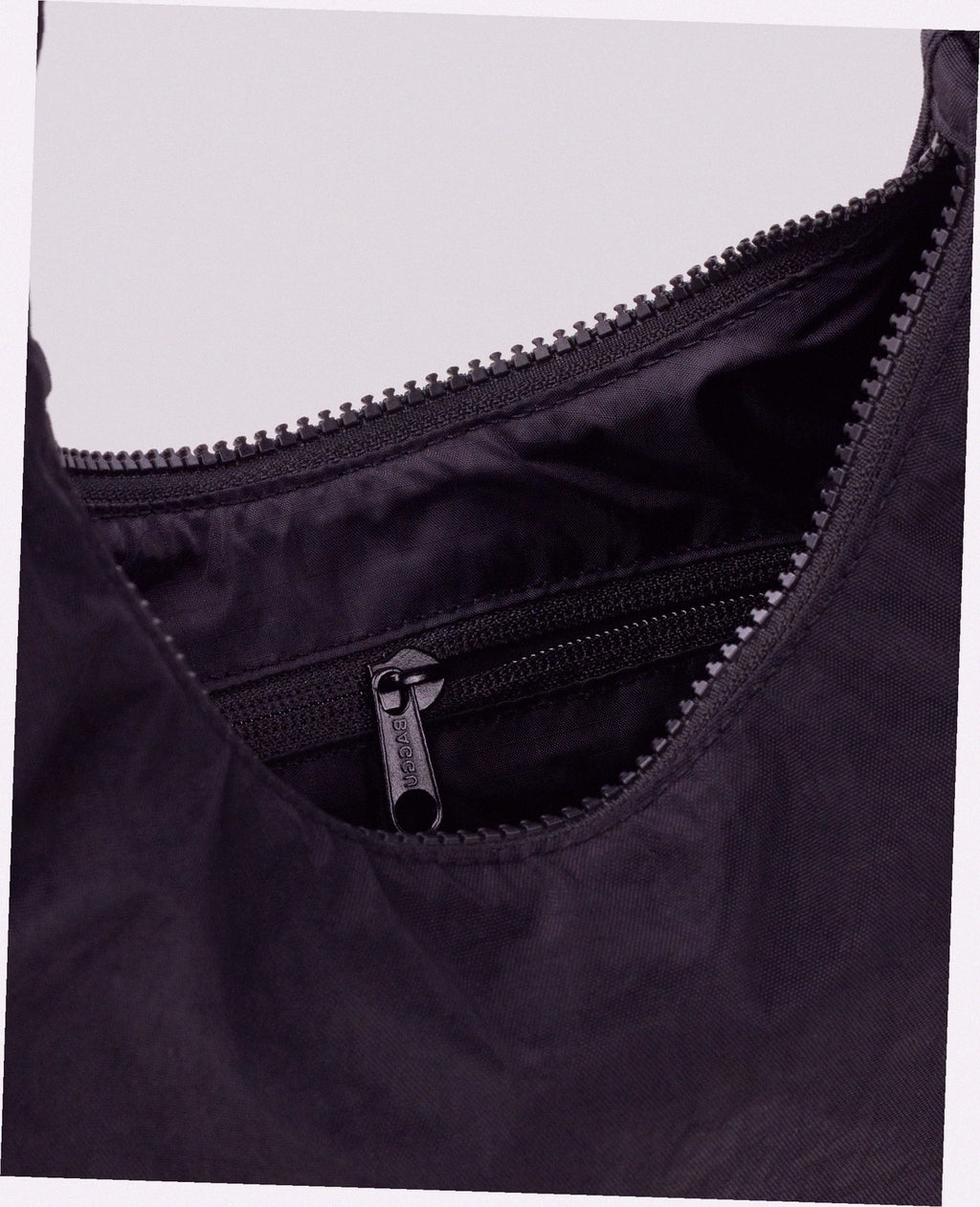 Mini Nylon Shoulder Bag - Black