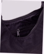 Mini Nylon Shoulder Bag - Black