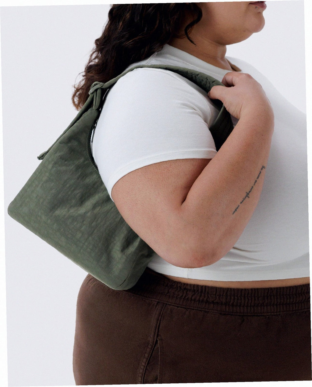 Mini Nylon Shoulder Bag - Caper