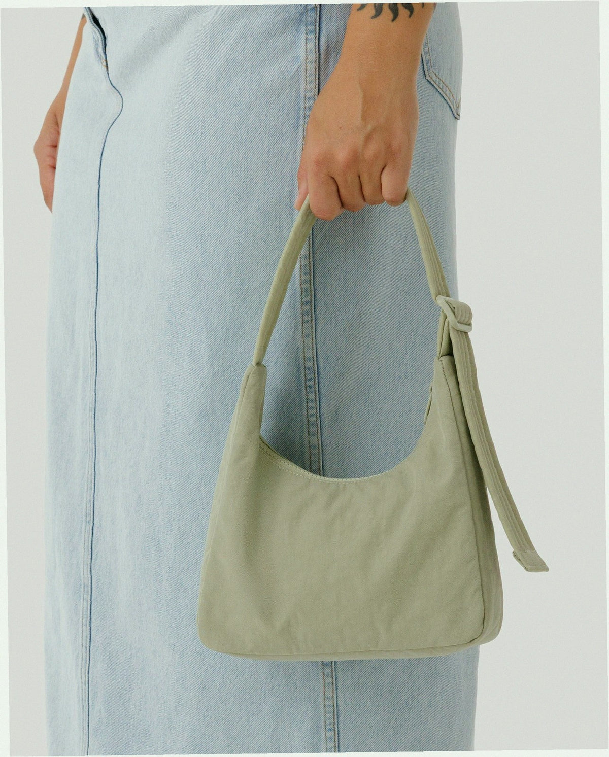 Mini Nylon Shoulder Bag - Celadon