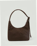 Mini Nylon Shoulder Bag - Coffee