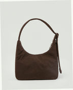 Mini Nylon Shoulder Bag - Coffee