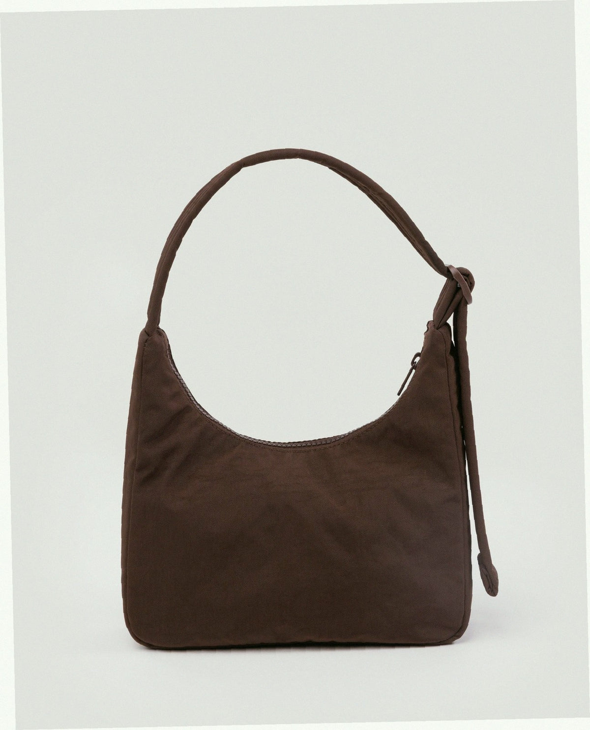Mini Nylon Shoulder Bag - Coffee