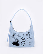 Mini Nylon Shoulder Bag - Embroidered Ballet Icons